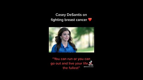 Casey DeSantis on her fight against breast cancer ❤️❤️