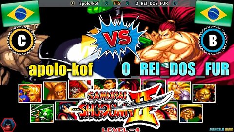 Samurai Shodown II (apolo-kof Vs. O_REI_DOS_FUR) [Brazil Vs. Brazil]