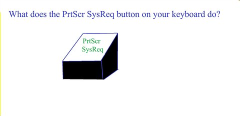 What Does The PrtScr SysReq Keoboard Button Do?