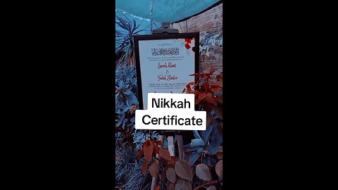 The Nikkah Certificate of your dreams