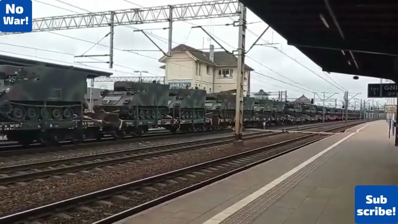 A train of military equipment straining towards the border Ukraine! (2)