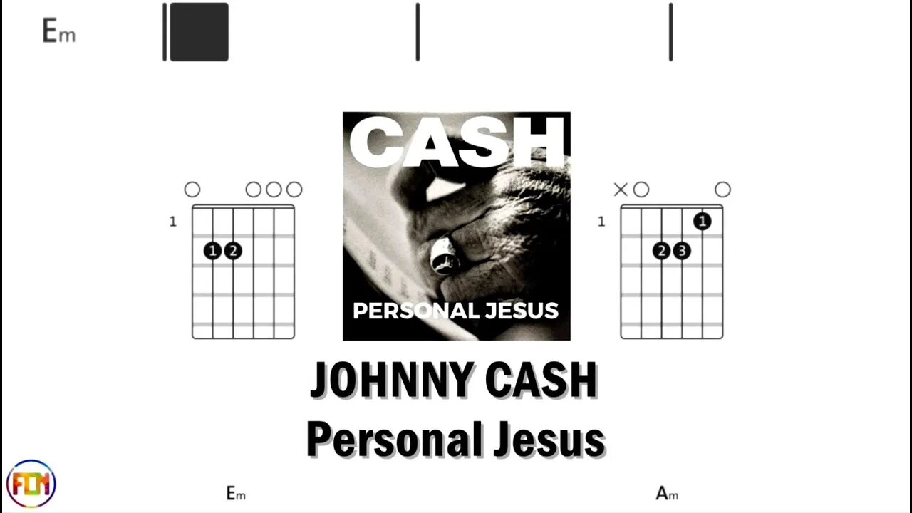 JOHNNY CASH Personal Jesus (Depeche Mode) - Guitar Chords & Lyrics HD