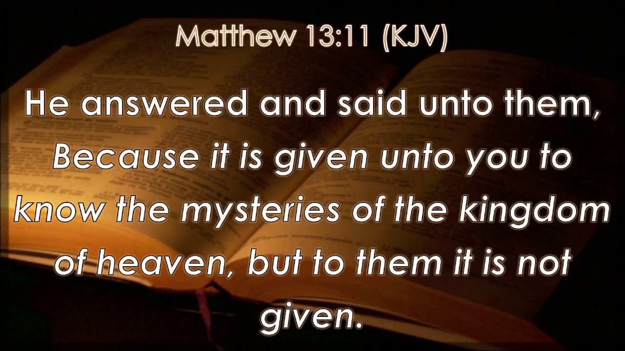 BUT UNTO THEM IT IS NOT GIVEN !!!