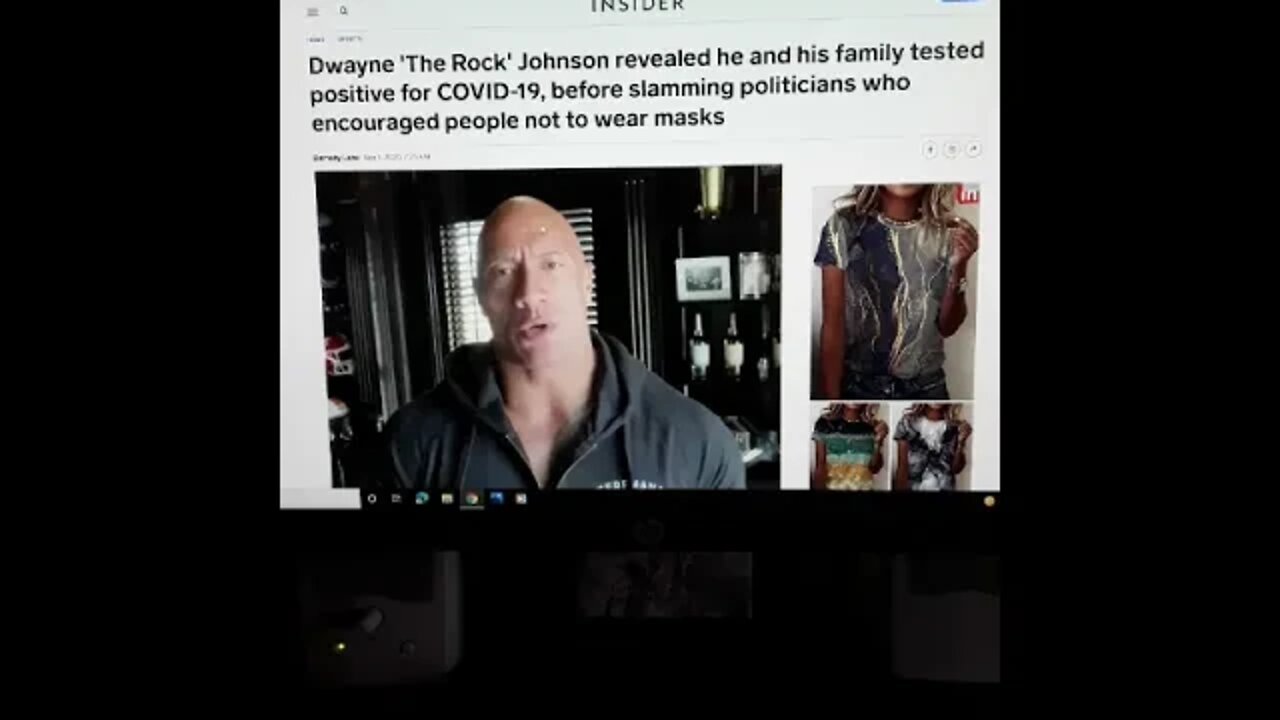 The Rock maskless at the SB. Hypocrite