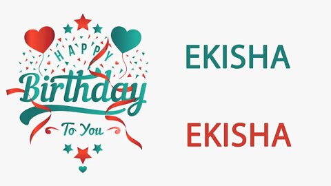 Happy Birthday to Ekisha - Hindi Birthday Wish From Birthday Bash