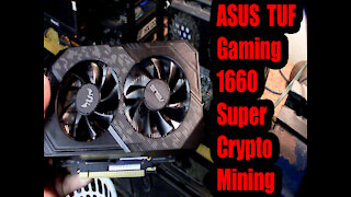 Asus 1660 Super TUF Gaming Crypto Mining HiveOS overclock settings