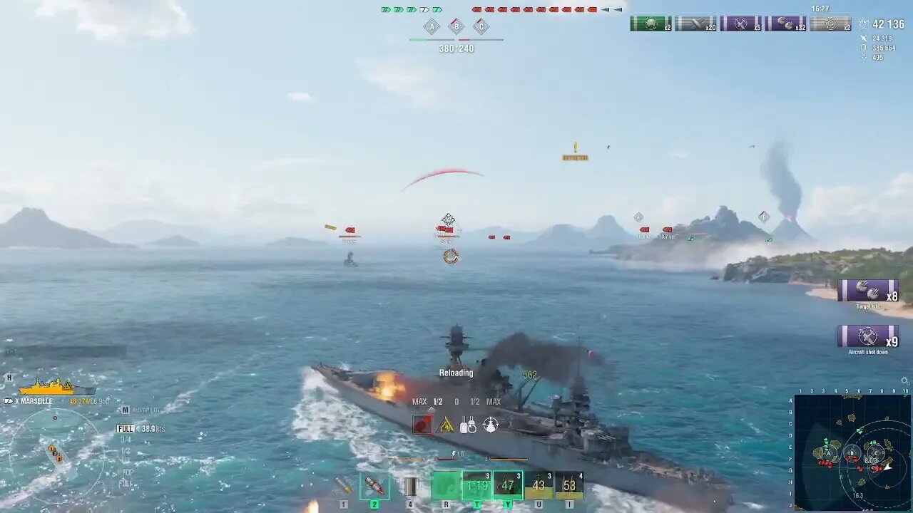 World of warships: Secondary and Speed specked Marseille