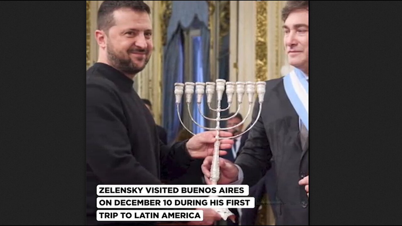 Zelensky Gets Menorah Gift From Argentina's New President Milei