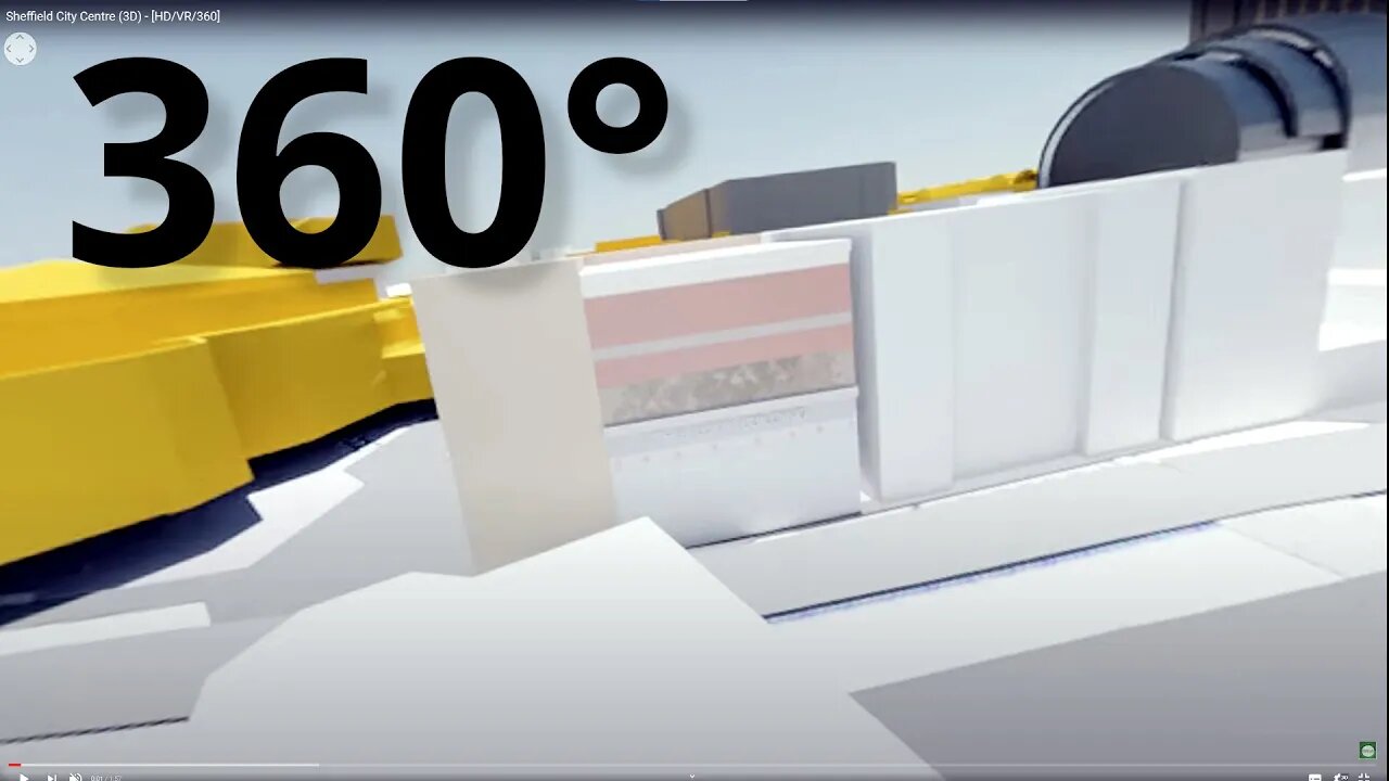 Sheffield City Centre (3D) - [HD/VR/360]