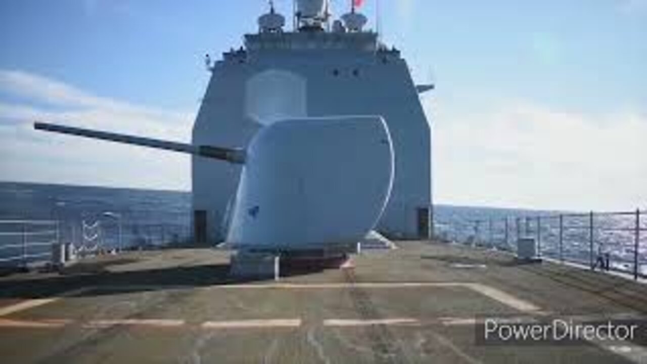 美國MK 45 mod2艦炮開火