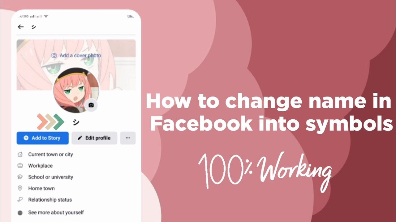 How to change name in Facebook into symbols | Japanese smiley face "2023"