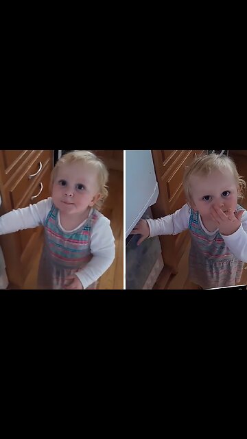 Toddler Gets Caught Stealing Ice Cream, Quickly Learns To Say 'Please'