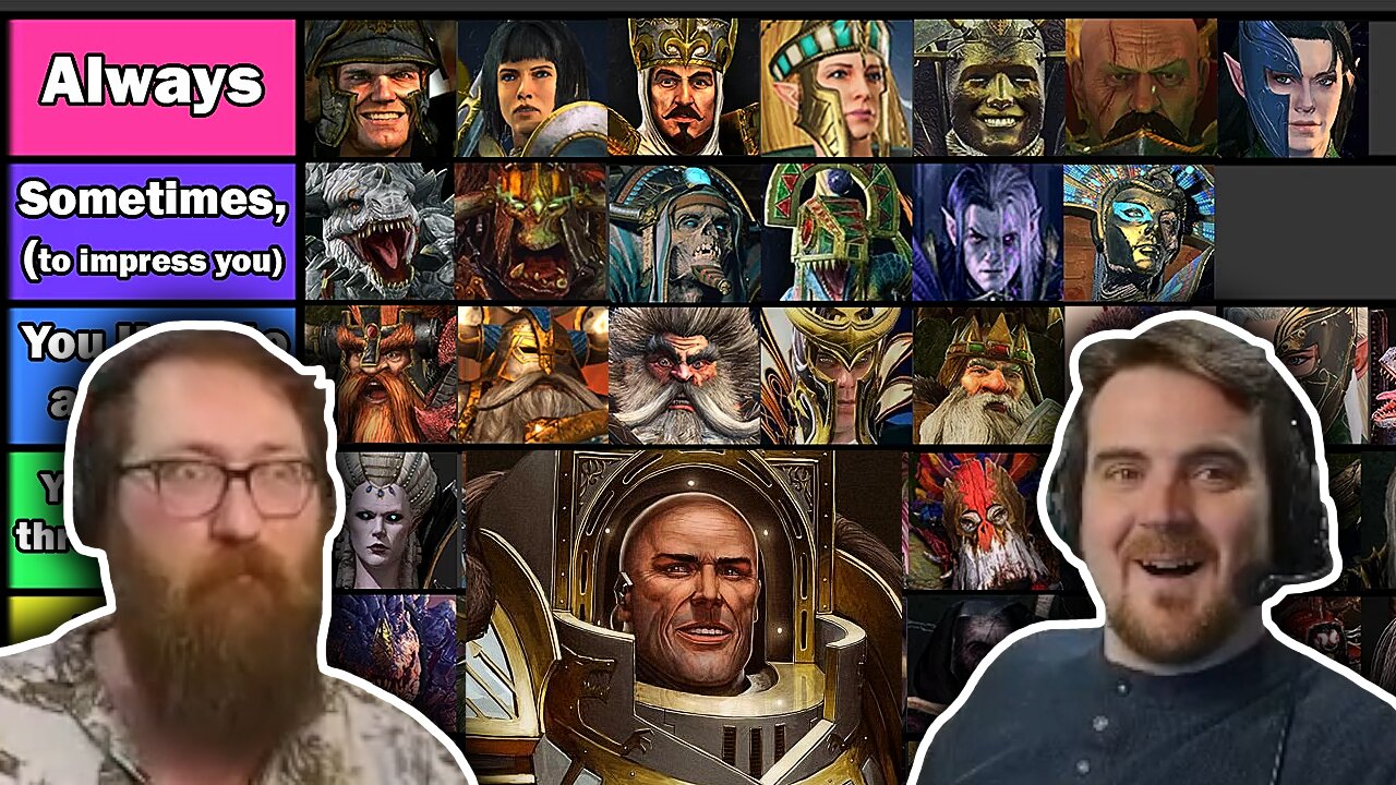 Total War: Warhammer Character Tier List - Tom and Ben