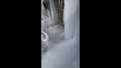 Frozen waterfall