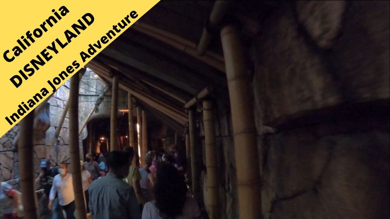 California Disneyland Indiana jones ride, waiting in line isn't that bad