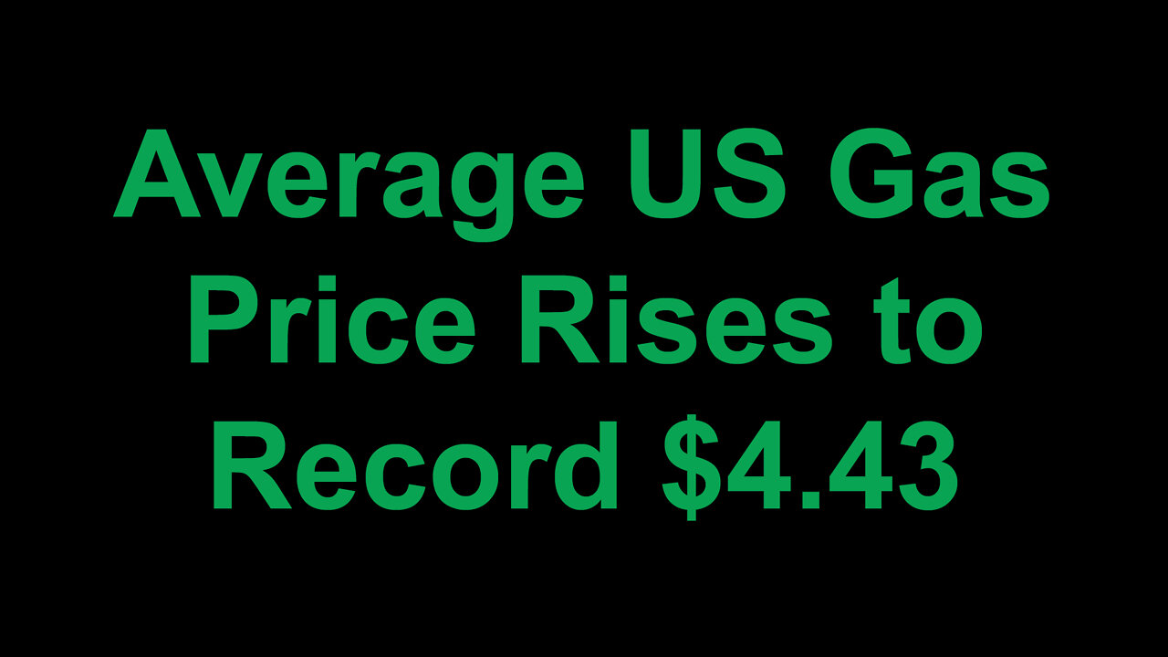 Average US Gas Price Rises to Record $4.43