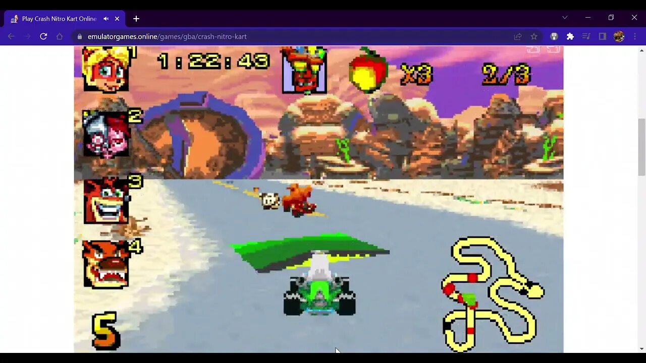 Crash Nitro Kart (GBA) - Fenomena Track 1: Out of Time