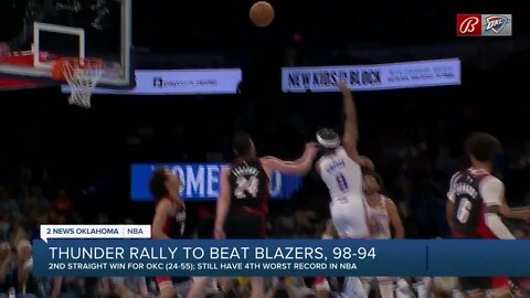 Thunder rallies to beat Trail Blazers