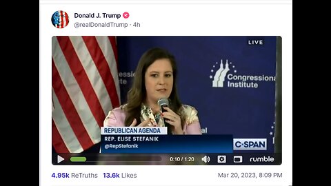 Donald J Trump TS post Mar 20, 2023, 8:09 PM