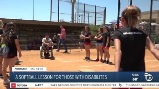 AAU softball players in Santee teach the game to those with disabilities