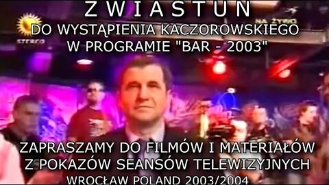 SEANS TELEWIZYJNY ZWIASTUN WYSTAPIEŃ 2003 MEDIALNA, CZŁOWIEK W TRANSIE HIPNOZY /2003© TV IMAGO