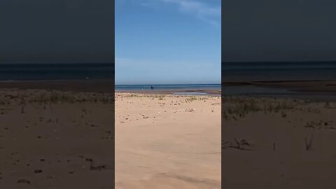 Walking on Brackley beach Canada
