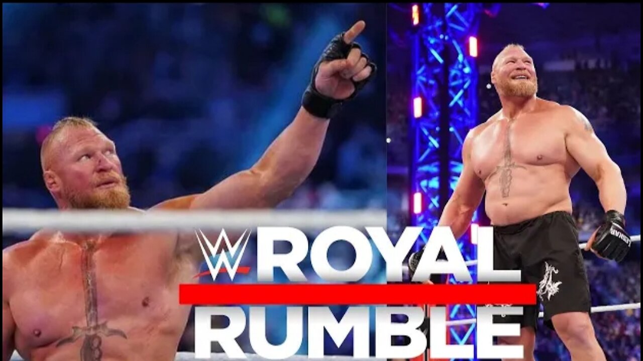 Brock Lesnar Smashes Everyone - WWE Royal Rumble 29/01/2023