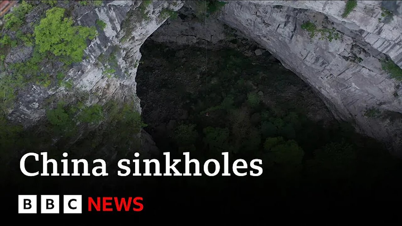 Chinese sinkholes unearth 'new wonders' | BBC News