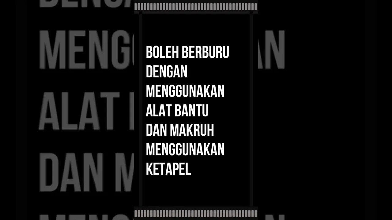 Boleh berburu dengan menggunakan alat bantu dan makruh menggunakan ketapel