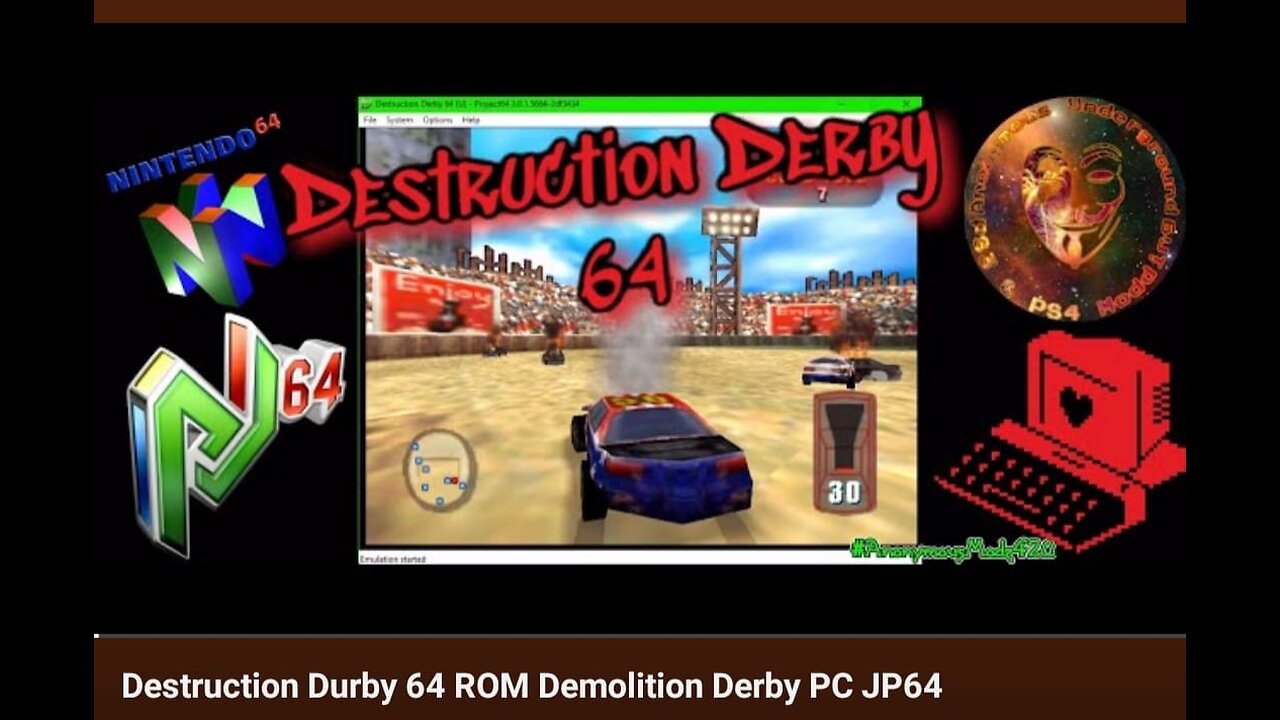 Destruction Durby 64 ROM Demolition Derby PC PJ64