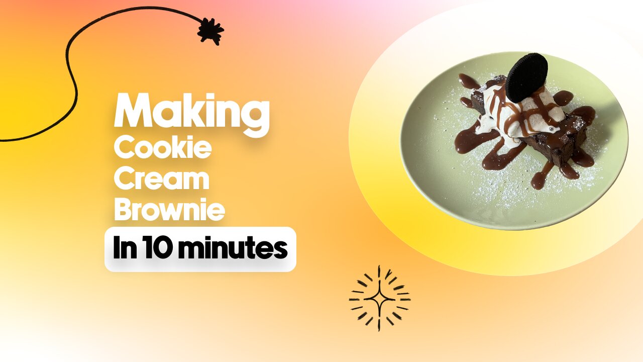 Making: cookie cream brownie
