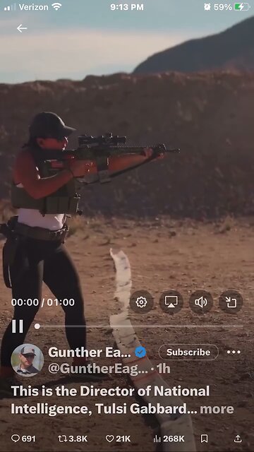 This is the Director of National Intelligence, Tulsi Gabbard. She’s an absolute unit!