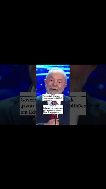 Lula quer salvar a educação que ele destruiu? #shorts