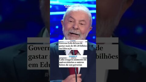 Lula quer salvar a educação que ele destruiu? #shorts