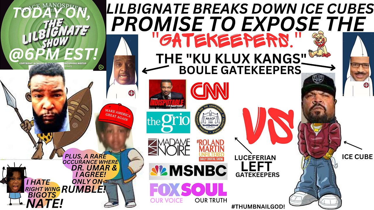 @ROLANDSMARTIN, @INDISPUTABLETYT, LILBIGNATE BREAKSDOWN #ICECUBE S PROMISE2 #EXPOSE THE #GATEKEEPERS