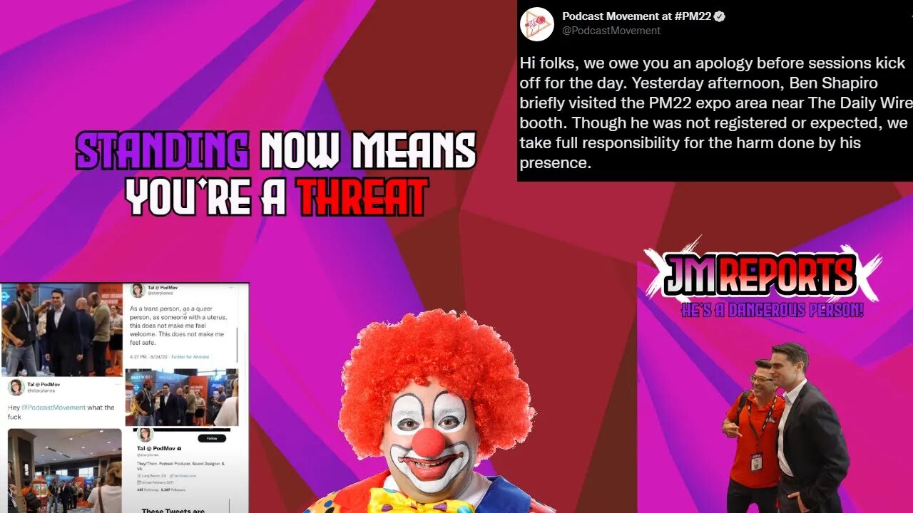 Ben Shapiro is a threat & doesn't make people feel safe just standing clown world ensues