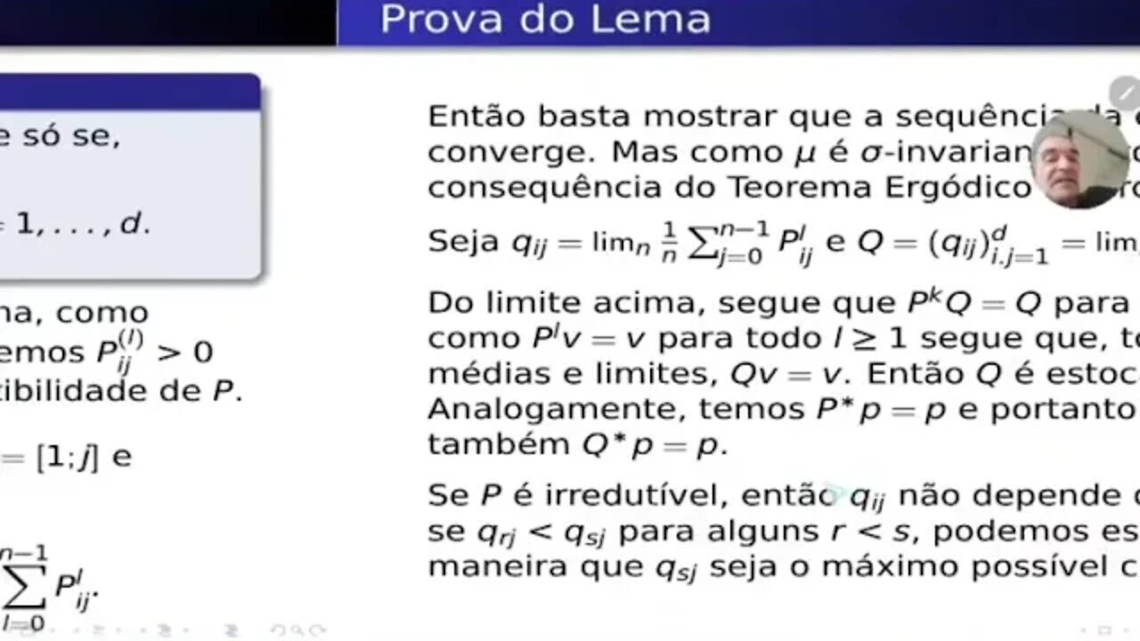 Teoria Ergódica: Ergodicidade de Deslocamentos (shifts) de Markov