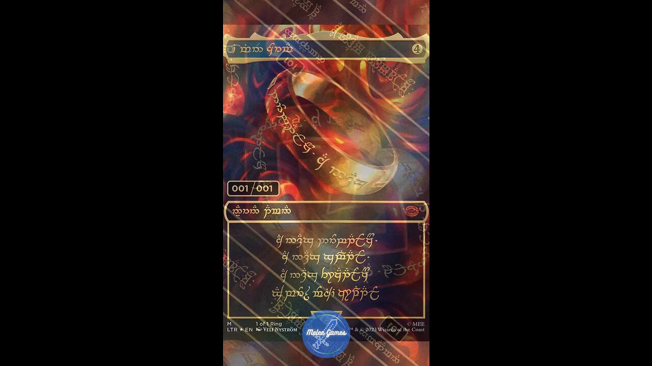 The One Ring card has been found! #mtg #onering #wotc #lotr