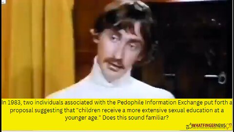 In 1983, two individuals associated with the Pedophile Information Exchange put forth