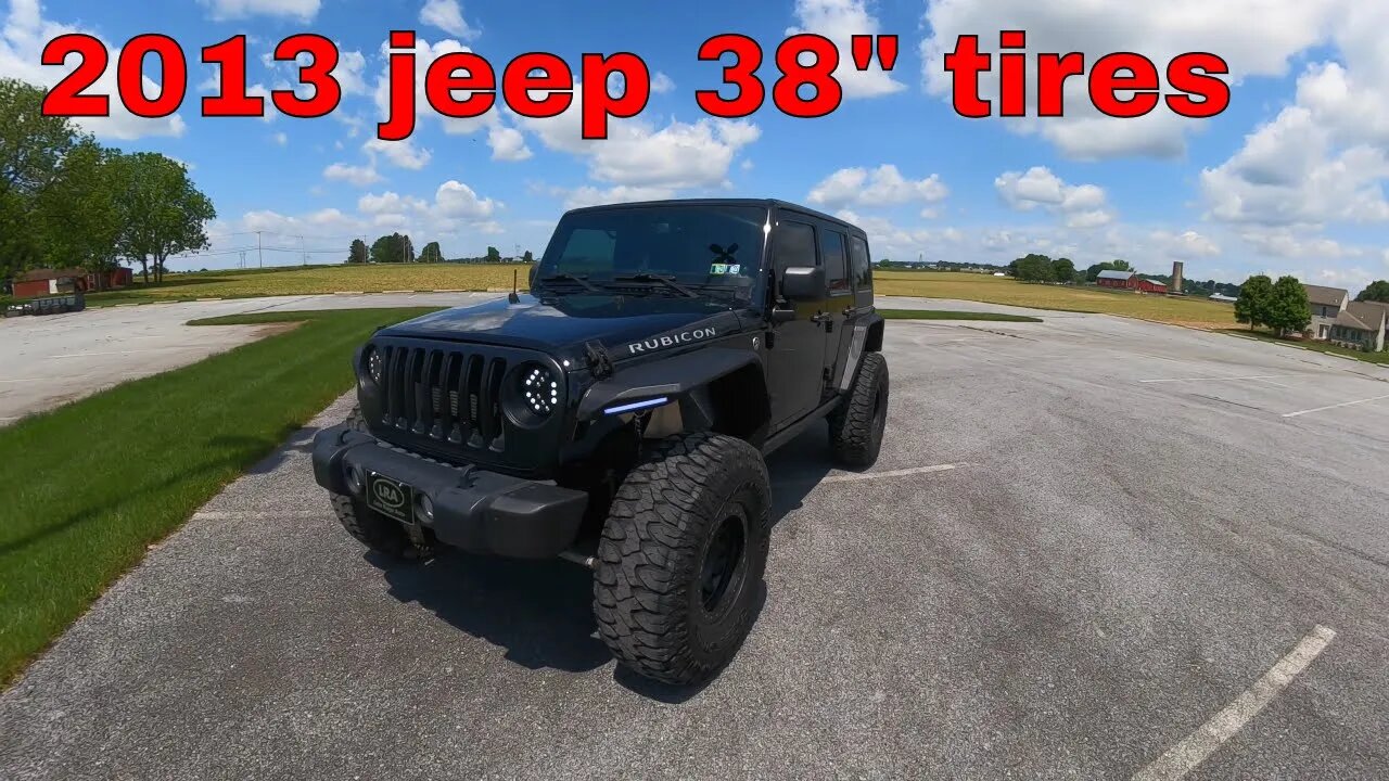 2013 Lifted jeep Wrangler 4x4 38 Inch tires