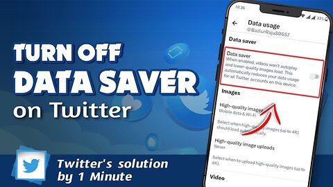 How to turn off data saver on Twitter