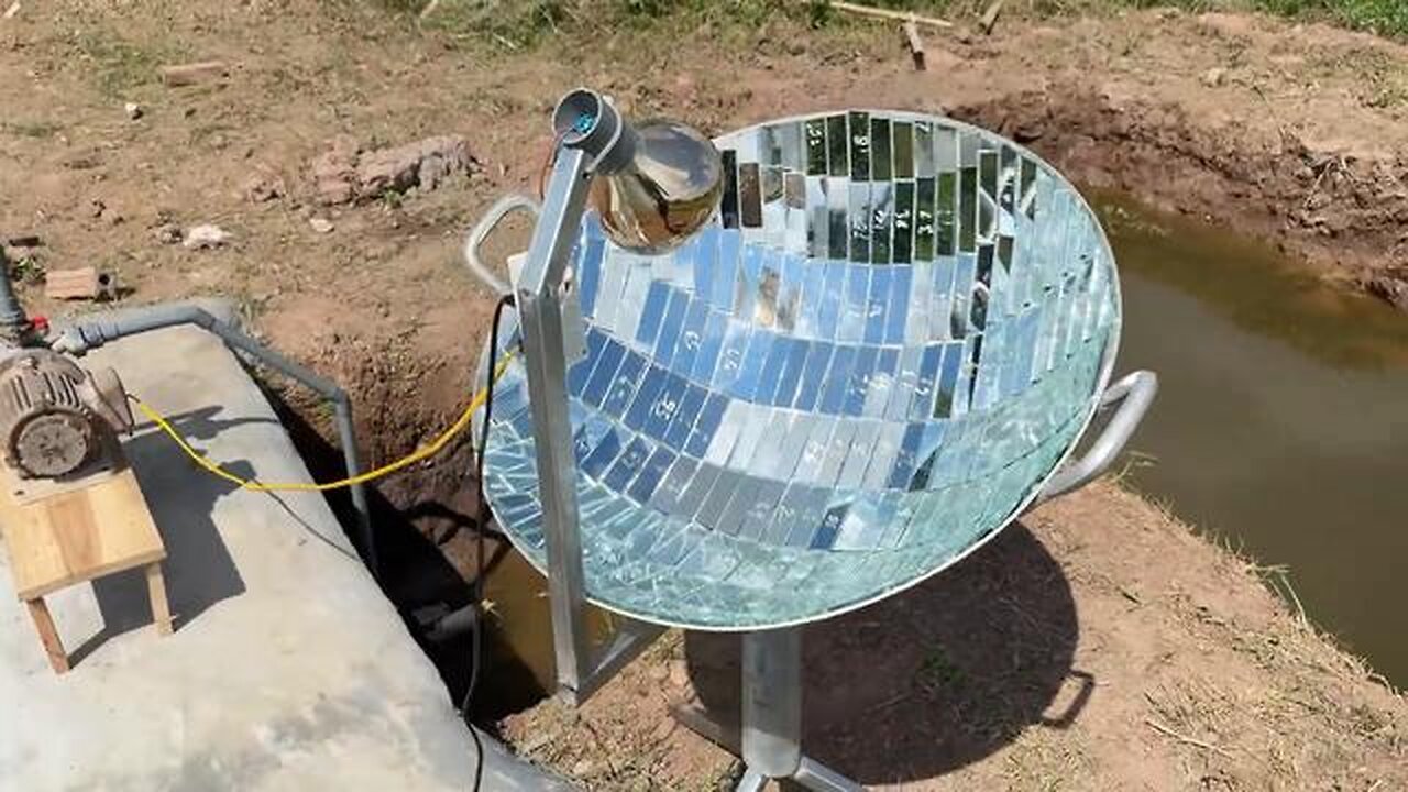 MAKE SOLAR GENERATOR FROM A MIRROR PAN