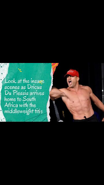 Dricus Du Plessis arrives home to South Africa with the middleweight title