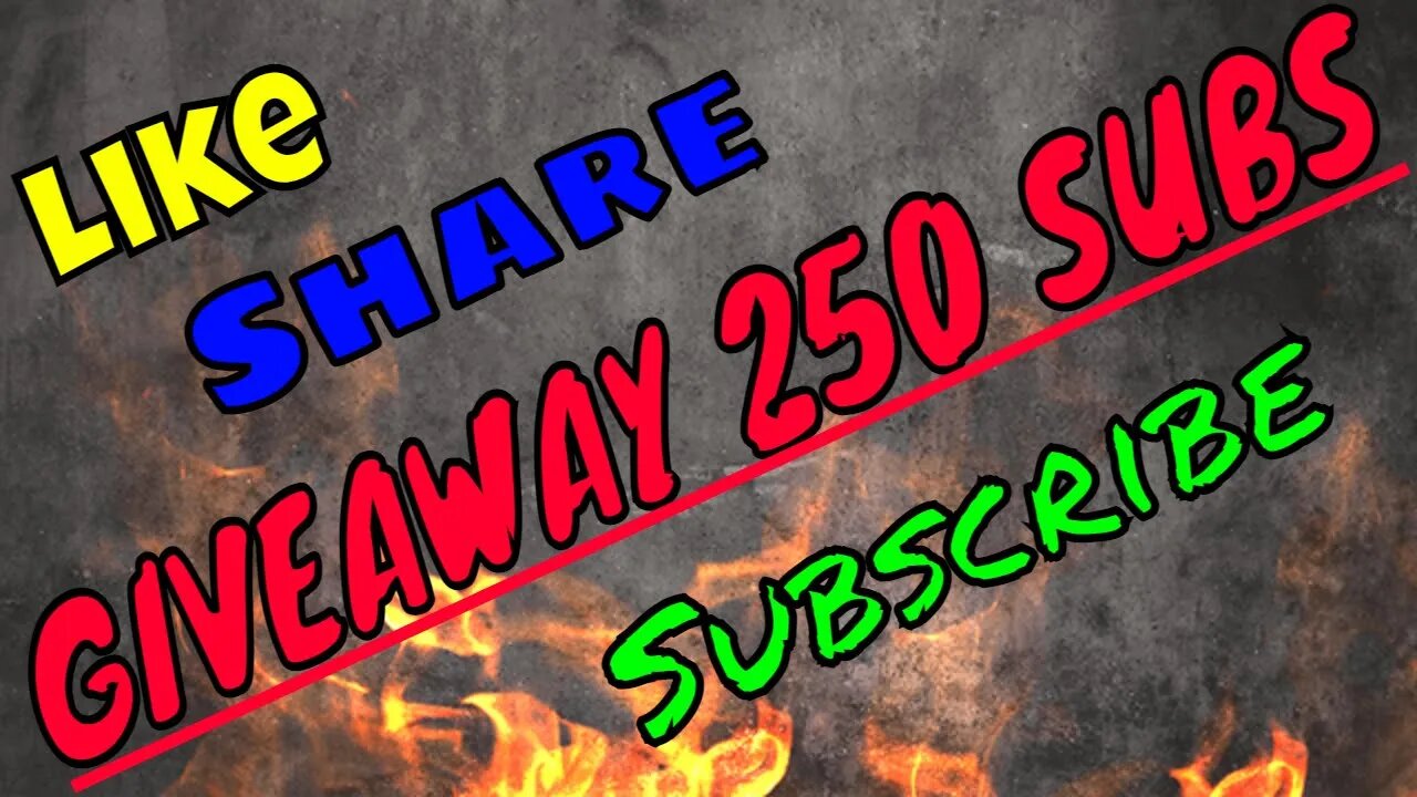 GIVEAWAY @ 250 SUBS !!!!!!
