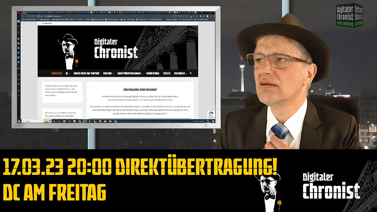 17.03.23 20:00 Direktübertragung! DC am Freitag