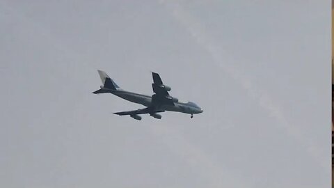 Air Force One Fly-Over Central Pennsylvania. Gear Down, Slow And Low.