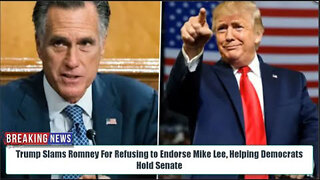 BOOM! TRUMP SLAMS ROMNEY FOR REFUSING TO ENDORSE MIKE LEE, HELPING DEMOCRATS HOLD SENATE