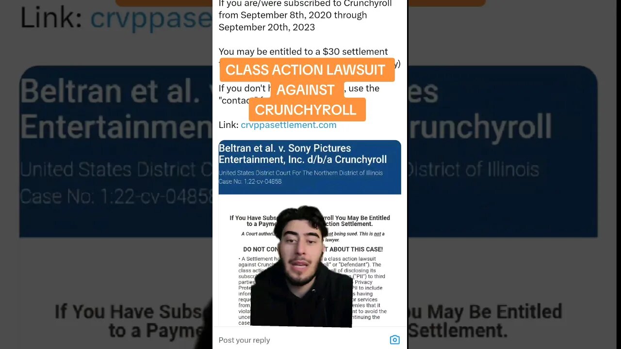 CRUNCHYROLL CLASS ACTION LAWSUIT ⚖️🚓💼