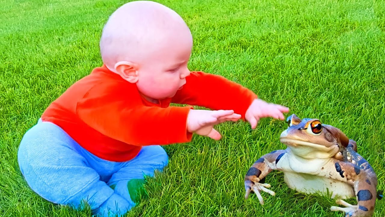 Laugh Till You Cry With Funny Baby Playing Outdoor