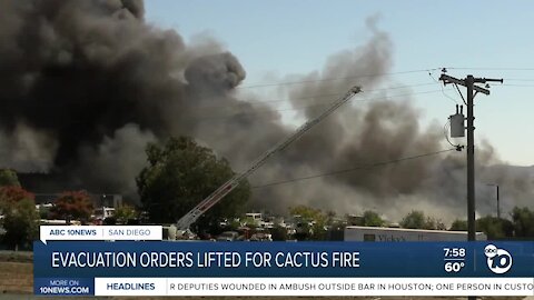 Evacuation order lifted for Cactus Fire